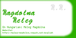 magdolna meleg business card